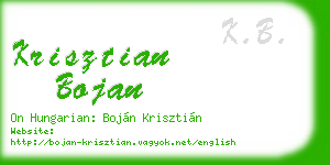 krisztian bojan business card
